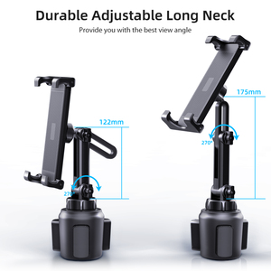 Support de téléphone réglable et durable à long cou avec base extensible, sans secousses, pour porte-gobelet de voiture, rotation à <span class=keywords><strong>360</strong></span>° °   Rotation pour <span class=keywords><strong>4</strong></span>..0-7.0 InPhone - Product Image 2