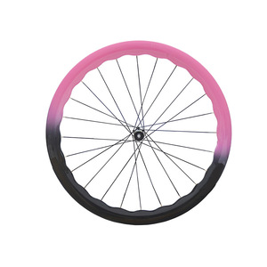 Llantas de bicicleta de carretera Hulda de fibra de carbono 700C, ligeras, tubulares, delanteras y traseras - Product Image 3