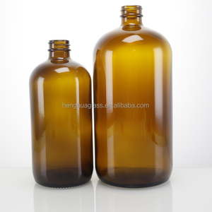 Boston Phong Cách 473Ml 475Ml 500Ml 16Oz Hổ Phách Thủy Tinh Màu Nâu Chai Nước Giải Khát 1000Ml 1L 32Oz Cho Nước Trái Cây Kombucha Chất Lỏng Với Vít Cap - Product Image 3