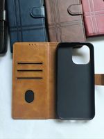 Casing Dompet Kulit Vintage Embossed Flip dengan Stand Magnetik untuk iPhone 17 Air 16 15 Pro Max 14 13 Plus 18