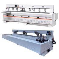 Machine de perçage CNC quatre lignes pour le bois, 2/3/4 broches, pour le perçage de trous de tenons et le fraisage de rainures, pour l'usinage latéral du bois en usine de meubles, avec moteur central