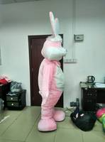 Costume de mascotte lapin rose en peluche personnalisé Blue Sky 2010 pour adultes unisexe