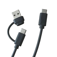 Cable de Carga Múltiple 2 en 1 Tipo C, USB A/C, Carga Rápida, Cobre Puro, Escáner de Código de Barras, Banco de Energía, Impresora, Auriculares para Computadora