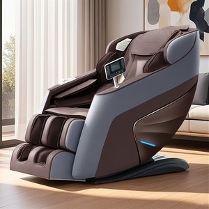 Electric Massage Chair Full Body 4D Robotic Hand SL Guide Rail PU Leather <b>Plug</b> In One Piece Molding Commercial Use - Product Image 2
