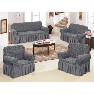 Stretch skin-friendly soft woven jacquard sofa cover wholesale sofa slipcover 3211 set