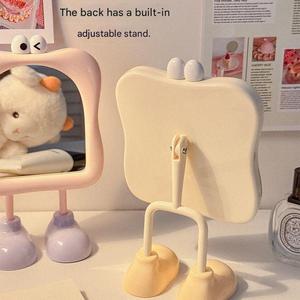 Cute Cartoon <b>Makeup</b> <b>Mirror</b> Desktop <b>Vanity</b> <b>Mirror</b> Plastic Small Table Cosmetic <b>Mirrors</b> for Student Dormitory Bedroom - Product Image 4