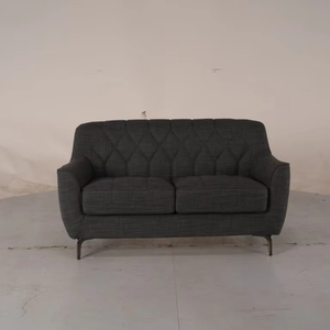 Set di Mobili per Camera da Letto di Lusso in Tessuto, Letto King Size Trapuntato a Diamante, Comodino, Panca Finale del Letto <span class=keywords><strong>e</strong></span> Poltrona Coordinata per Soggiorno - Product Image 1