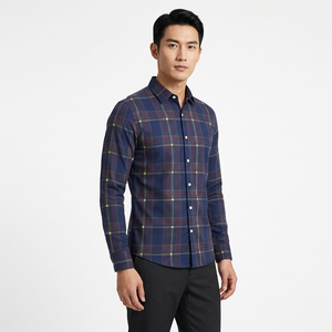 Camisa de Manga Larga a Rayas para Hombre, Venta al por Mayor, Logotipo Personalizado, Camisa Casual de Algodón para Negocios, Fabricante OEM ODM, Proveedor, Exportaciones de Fábrica - Product Image 3