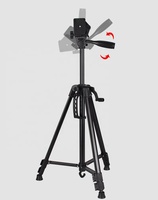 Support Trépied Professionnel Flexible pour Téléphone, Caméra Vidéo et Anneau Lumineux, Trépied en Aluminium avec Perche à Selfie et Support Téléphone