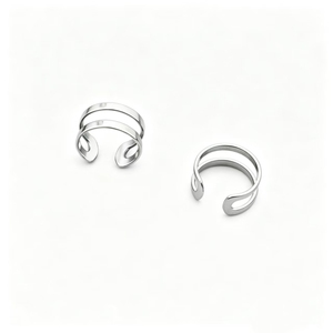 2026 Double-layer Parallel Band Design Simple Stainless Steel <b>Ring</b> Unisex's <b>Adjustable</b> <b>Rings</b> Fashion Jewelry For Daily Wear - Product Image 6