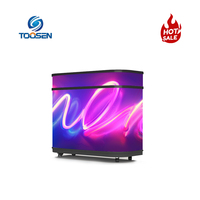 Panel LED Comercial Flexible para Mostrador de DJ, Pantalla LED para Mesa de Centro Comercial, Tamaño Personalizado
