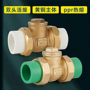 Vanne de refoulement horizontale à fusion thermique 20PPR à double union, vanne anti-retour 25 mm pour tuyaux d'eau, 32 mm en cuivre, 4/6 points pour fluides huileux - Product Image 3