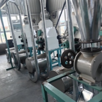Usine de transformation de farine de maïs, broyage automatique avec système de transport aérien