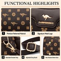 Sac fourre-tout de luxe en cuir PU de créateur, motif floral monogramme vintage, sac à main de luxe, OEM ODM, vente en gros, MOQ 20 pièces