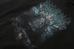 Sweat à capuche FOG 24, motif Roi démon de la mythologie créative, tendance mode, effet vintage délavé et vieilli - Product Image 2