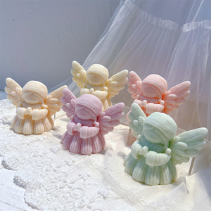 Khuôn làm nến thiên thần cầu nguyện bằng len, khuôn silicon thiên thần Giáng sinh, khuôn làm búp bê, khuôn thạch cao sáp đậu nành, khuôn nhựa epoxy tự làm, khuôn thạch cao - Product Image 3