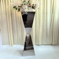 Centre de table de mariage en or et argent, support de fleurs de mariage en métal haut et pliable pour la décoration de mariage à domicile
