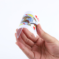Cartes à jouer en plastique de haute qualité HYB 58*88mm Finition mate Impression offset CMYK 4C 54+1 cartes Modèle personnalisable HB080 MOQ 100