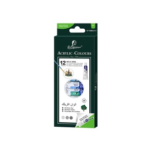 Ensemble de gouache à l'huile <span class=keywords><strong>acrylique</strong></span> OEM 12 couleurs 6 ml pour débutants, <span class=keywords><strong>peinture</strong></span> sur toile, aquarelle, <span class=keywords><strong>peinture</strong></span> sur verre, provenant d'une usine chinoise - Product Image 5