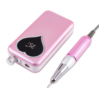 Vente en gros de ponceuse à ongles à la mode rechargeable 35000 tr/min perceuse à ongles en forme de cœur à brosse en carbone puissante