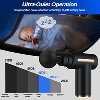 Appareil de Massage Électronique à Vibration Manuel Portable Sans Fil pour Tissus Musculaires Profonds du Corps Entier, Mini Pistolet de Massage Fascial Le Plus Vendu