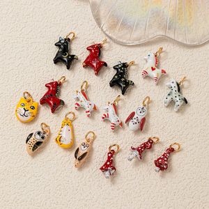 จี้ห้อยคอรูปยูนิคอร์น นกฮูก <span class=keywords><strong>เห็ด</strong></span> และแมว น่ารัก กันน้ำ <span class=keywords><strong>ทำ</strong></span>จากทองเหลืองเคลือบสี จาก YIMEIL&Fashion - Product Image 4