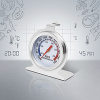 Termometer Kulkas Anti Air Berbahan Baja Tahan Karat dan Logam Campuran, Tanpa Listrik, untuk Penyimpanan Dingin, Freezer, Dapur Rumah Tangga