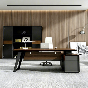 Modern Executive Office Desk Luxury CEO Office <strong>Table</strong> with Drawers Storage Cabinet Home Office Furniture Wooden Manager Desk - Product Image 4