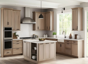 Mueble de Cocina de Mármol con Amplio Espacio de Almacenamiento, Mueble de Cocina con Gabinetes de Cocina Personalizados, Fabricante de Madera Maciza - Product Image 2