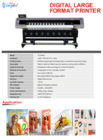 Impresora de Inyección de Tinta Automática Yinghe Nueva con Dos Cabezales I3200, Tinta Ecológica, para Pancartas Flexibles, Papel de Sublimación, 1 Año de Garantía