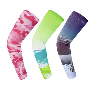 Motif personnalisé Respirant Humidité Manchons <span class=keywords><strong>de</strong></span> Bras Doux <span class=keywords><strong>Compression</strong></span> <span class=keywords><strong>Housse</strong></span> <span class=keywords><strong>de</strong></span> Protection pour Hommes et Femmes - Product Image 1