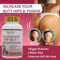Cápsulas para Caderas y Glúteos Grandes en 3 Días, Suplementos de Belleza para Reafirmar y Mejorar el Volumen de Caderas y Glúteos