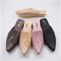 Sandales plates confortables pour femmes, chaussures personnalisées, vente en gros, collection 2021