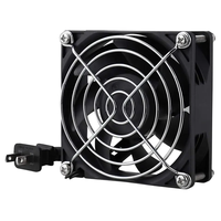Ventilateur de refroidissement pour rack de serveur à vitesse variable 100V-240V AC, ventilateur de cabinet à haut débit d'air pour boîtier d'ordinateur de rig minier, GPU, CPU, AV