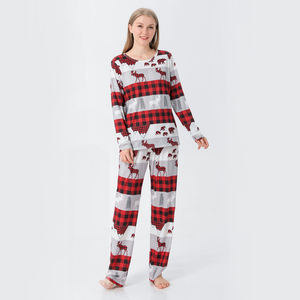 Cute Family Sleepwear Baby Boys Girls Women Men <strong>Pet</strong> Loungewear Long Sleeve Polyester Wild Animal Printed Christmas Pajamas Set - Product Image 2