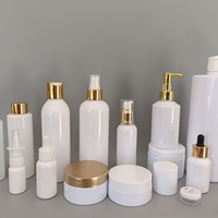Luxe Personnalisable 10ml à 1000ml PET En Plastique Cosmétique Nettoyant Pour Le Visage Shampooing Bouteille Soins De La Peau Corps Nettoyant Lotion Bouteille Pot Ensemble