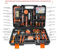Juego de Herramientas Manuales de Carpintería y Electricidad con Logotipo Personalizado, Caja de Herramientas de Madera, Juego de Herramientas de Carpintería, Regalo de 102 Piezas
