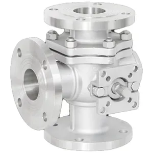 Stainless steel 3way ball valve Body SUS304 ball SS304 sealed PTFE high platform three-way ball valve