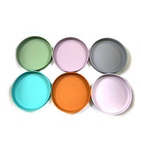 Assiette en silicone pour enfants, sans BPA, de qualité alimentaire, avec compartiments, forme ronde, mignonne, pour bébé