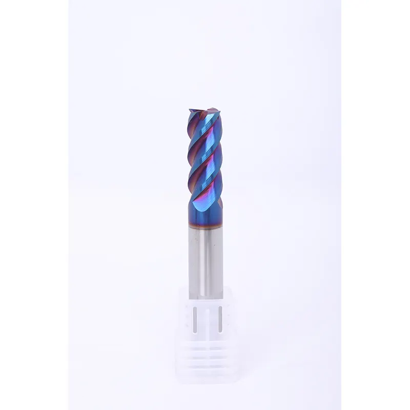 Fábrica personalizado Blue Coating End Mill Solid Carbide Cutting Tool Endmill Nano casaco