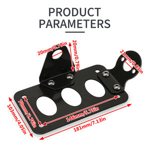 Piezas Vintage para matrícula de motocicleta, soporte de montaje lateral, soporte de luces traseras, accesorios Retro universales - Product Image 2