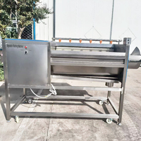 YouBan Borstelrol Schil- en Wasmachine CE-gecertificeerd Energiezuinig Hoge Capaciteit RVS Groenteverwerkingsinstallatie