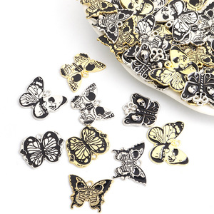 DIY Gothique Vent Bijoux Accessoires Unique Suspendu Huile Chute Noir Et Blanc Tête De Mort Corde Pendentif Han - Product Image 1