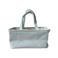 Offre Spéciale personnalisable velours côtelé momie couches organisateur grand doux détachable pépinière panier moderne poussette Nappy sac