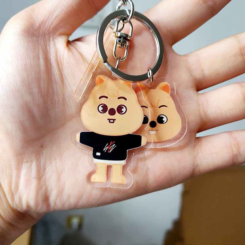 Portachiavi Stray Kids In Acrilico – Ciondolo SKZOO Per Zaino, Regalo Creativo Per Fan E Bambini