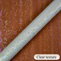 Forme d'étoile à cinq branches Laserable holographique en cuir produit métallique étoile PU Faux cuir tissu pour sac bricolage décoration