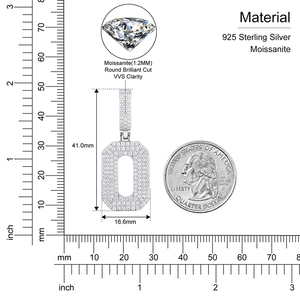 Collier <span class=keywords><strong>Pendentif</strong></span> Chiffres Arabes en <span class=keywords><strong>Argent</strong></span> Sterling 925 avec Diamants Moissanite VVS, <span class=keywords><strong>Bijoux</strong></span> Hip Hop pour Hommes et Femmes - Product Image 6