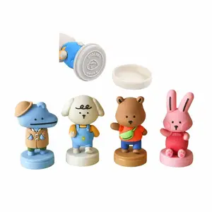 Özelleştirilmiş tasarım PVC damga çocuk oyuncakları pullar kauçuk DIY eğitim ve şirket kültürü için kurumsal hediyeler