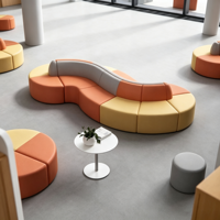 Canapé modulaire nordique moderne et simple, en forme de S, personnalisé, pour bureau, salle d'attente, centre commercial, hall, espace public, réception d'hôtel