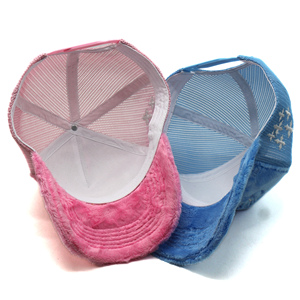 หมวกแก๊ปตาข่ายกำมะหยี่ 5 ชิ้น แบบกำหนดเอง พร้อมปักโลโก้ตามสั่ง - Product Image 3